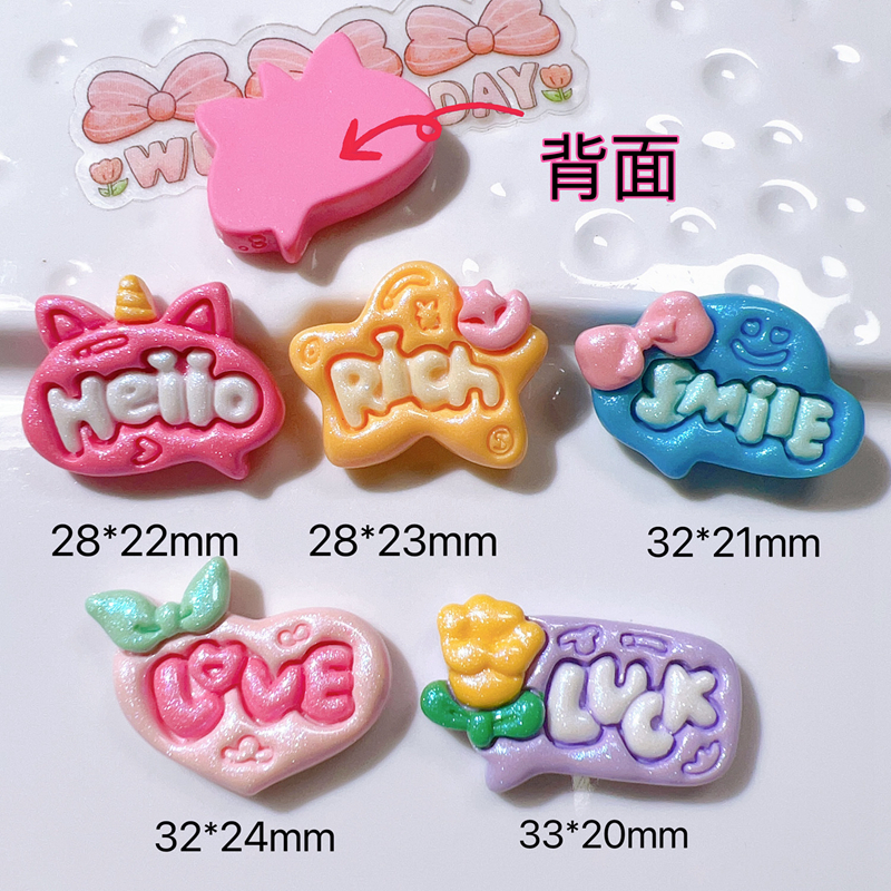 10 Buah Aksesori Jepit Rambut  - Resin Art Name ulasan dan harga
