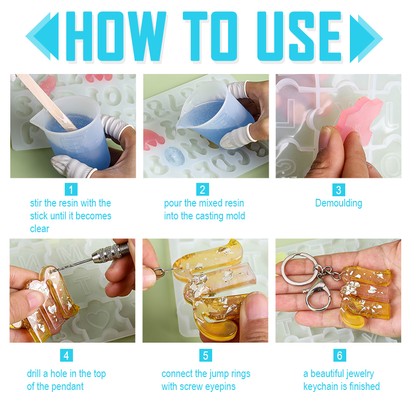 Cetakan gantungan kunci alfabe - Resin Art Kit For Beginners ulasan dan harga