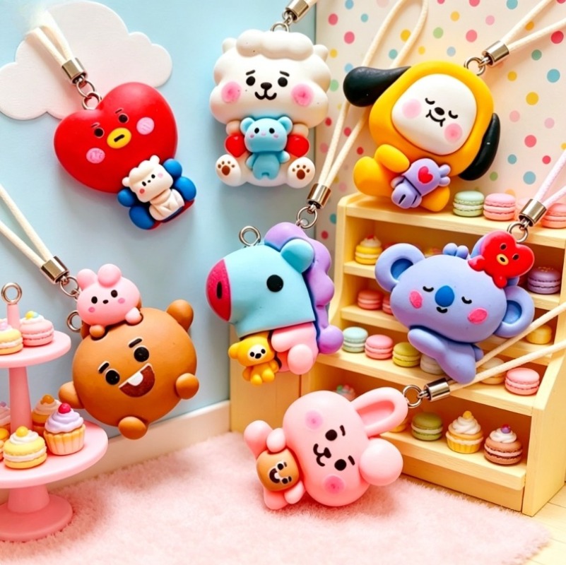 7pcs BT21 Resin Kartun Charm A - Resin Art Supplies Near Me ulasan dan harga