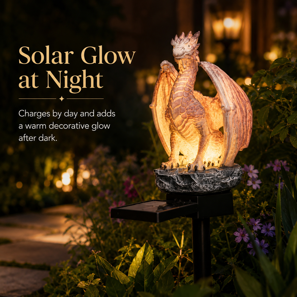 Lampu Taman Tenaga Surya Bentu - Resin Art Lamp ulasan dan harga
