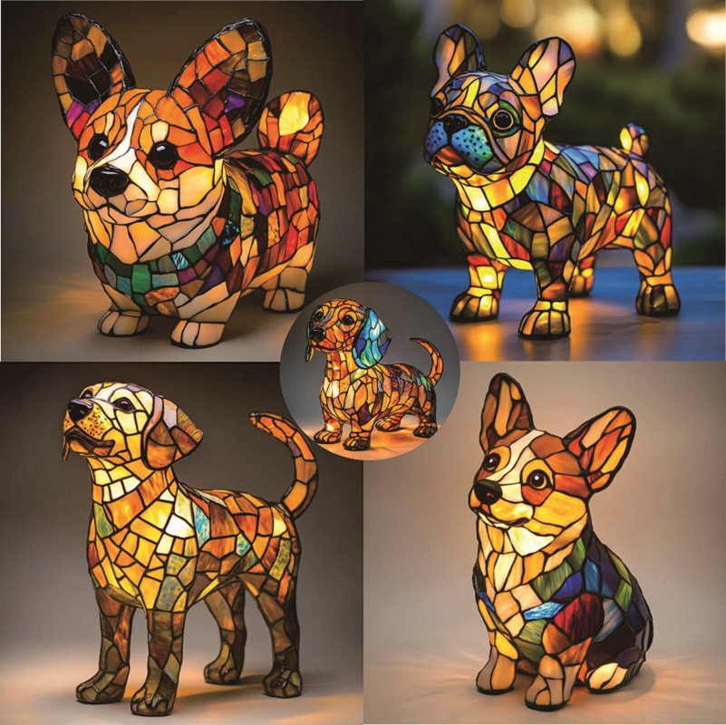 Lampu LED 3D Lucu Corgi/Pug/Ku - Resin Art Table Top ulasan dan harga