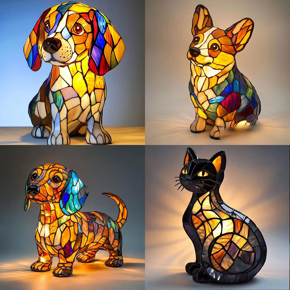 Lampu LED 3D Lucu Corgi/Pug/Ku - Resin Art Table Top ulasan dan harga