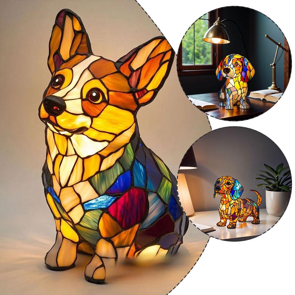 Lampu LED 3D Lucu Corgi/Pug/Ku - Resin Art Table Top ulasan dan harga