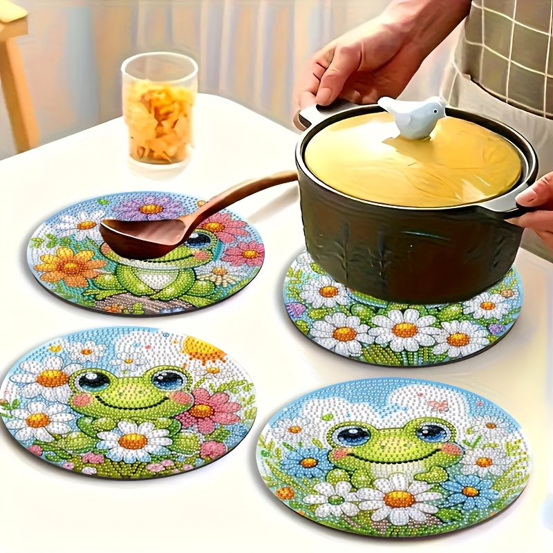 Set Alas Makan Kayu Bermotif K - Resin Art And Wood ulasan dan harga