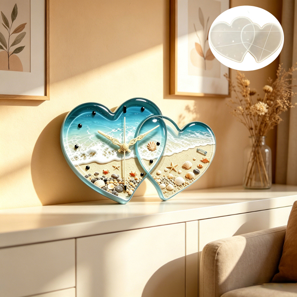 Cetakan resin silikon jam bent - Resin Art Clock ulasan dan harga
