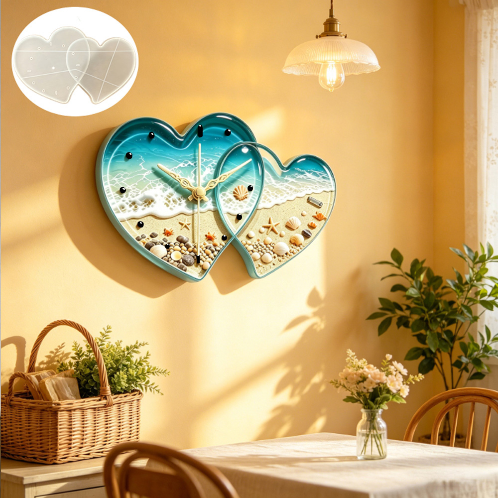 Cetakan resin silikon jam bent - Resin Art Clock ulasan dan harga