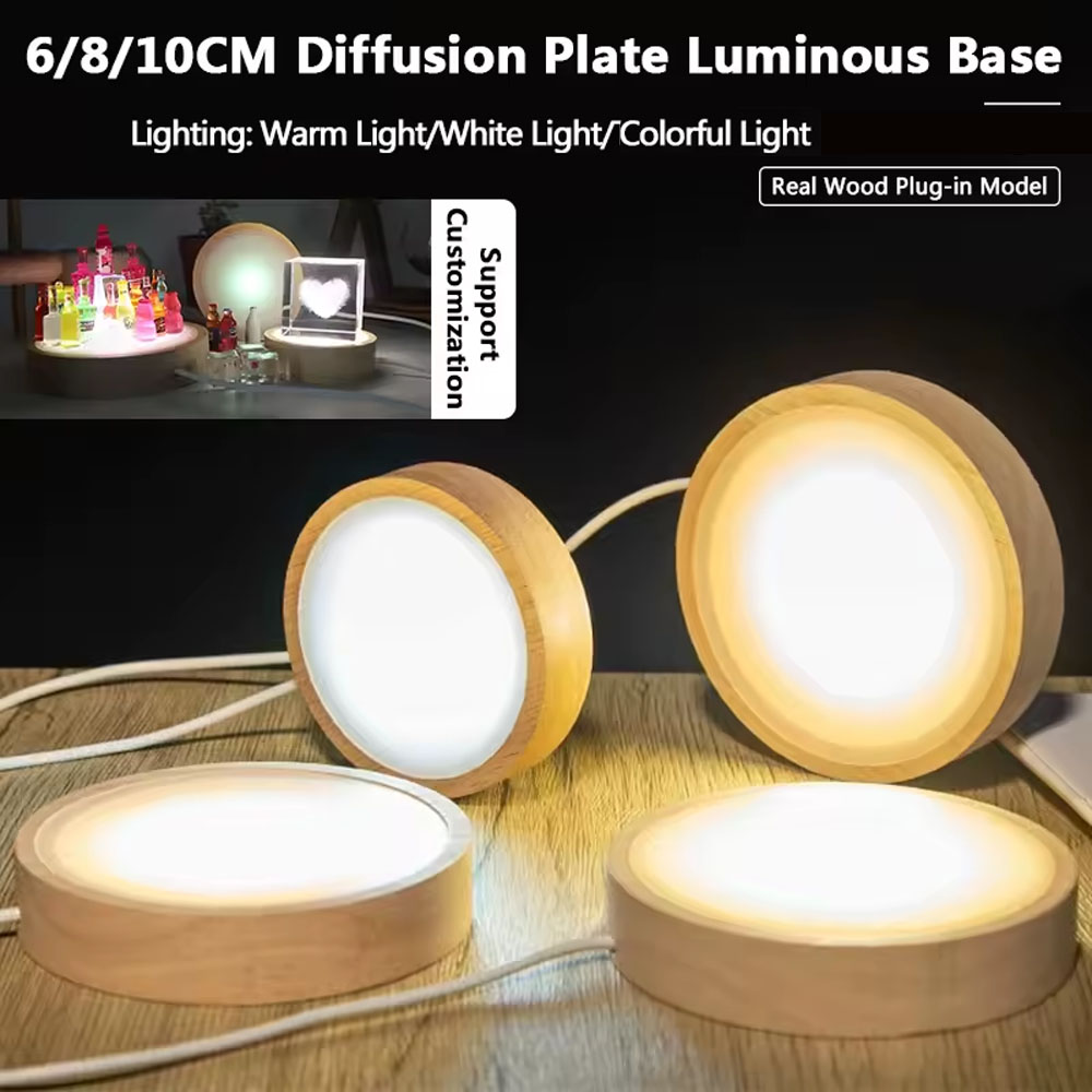 Alas Lampu Malam LED 3D Dekora - Resin Art And Wood ulasan dan harga