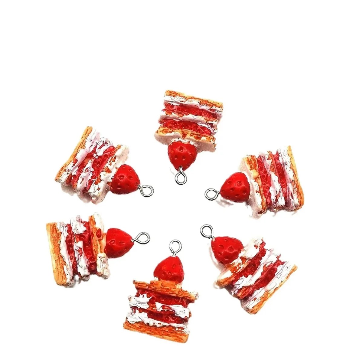 10 Buah Liontin Resin Kue Stro - Resin Art Jewelry Kit ulasan dan harga
