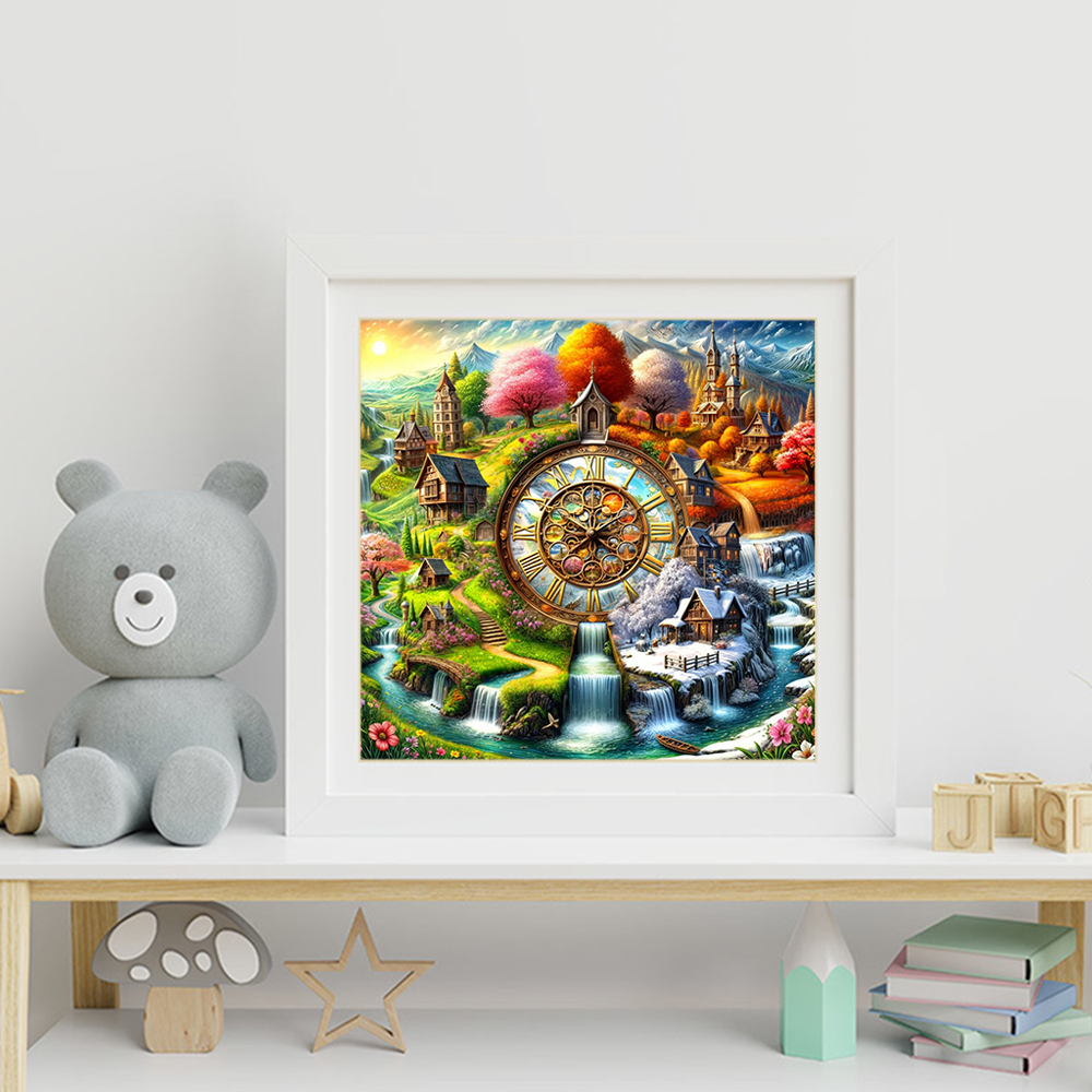 Evershine House Lukisan Berlia - Resin Art Clock ulasan dan harga