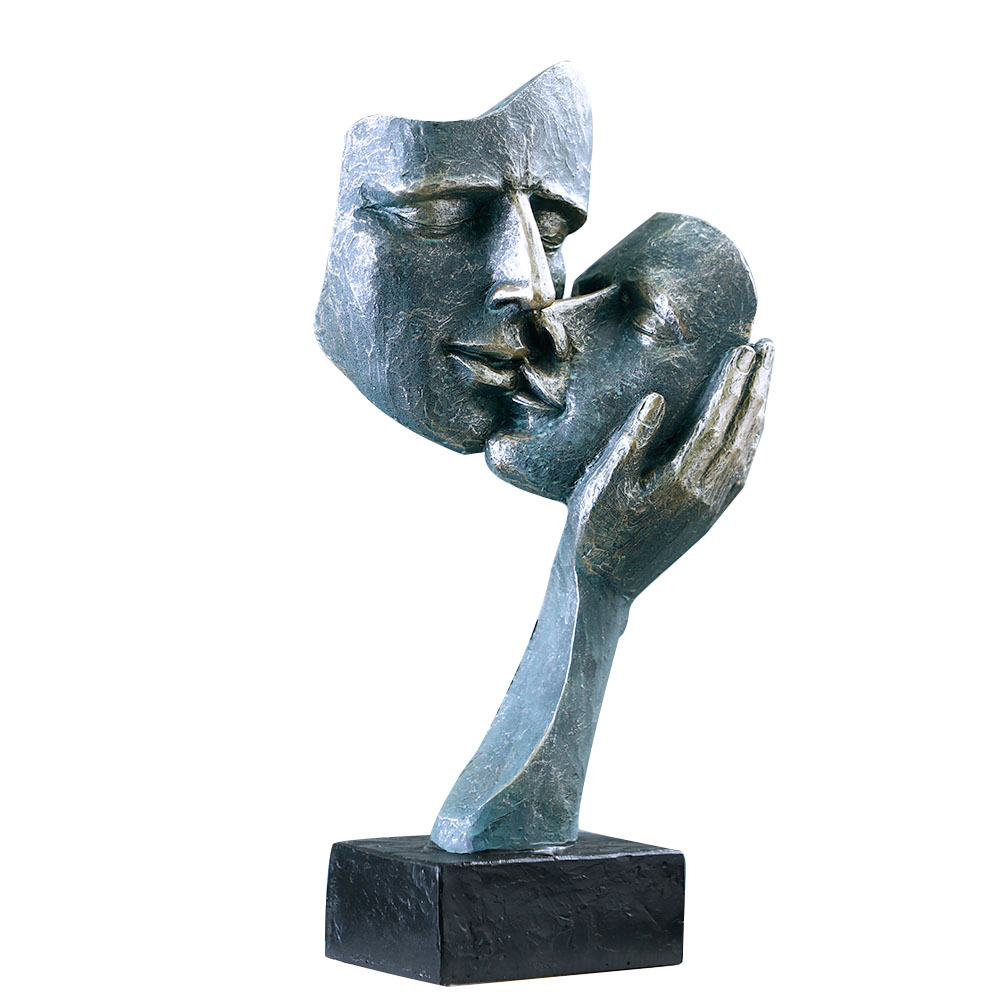 Patung Masker Wajah Berciuman, - Resin Art Unique Ideas ulasan dan harga