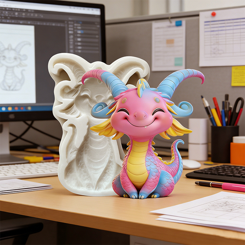Cetakan silikon naga kecil yan - Resin Art Clay ulasan dan harga