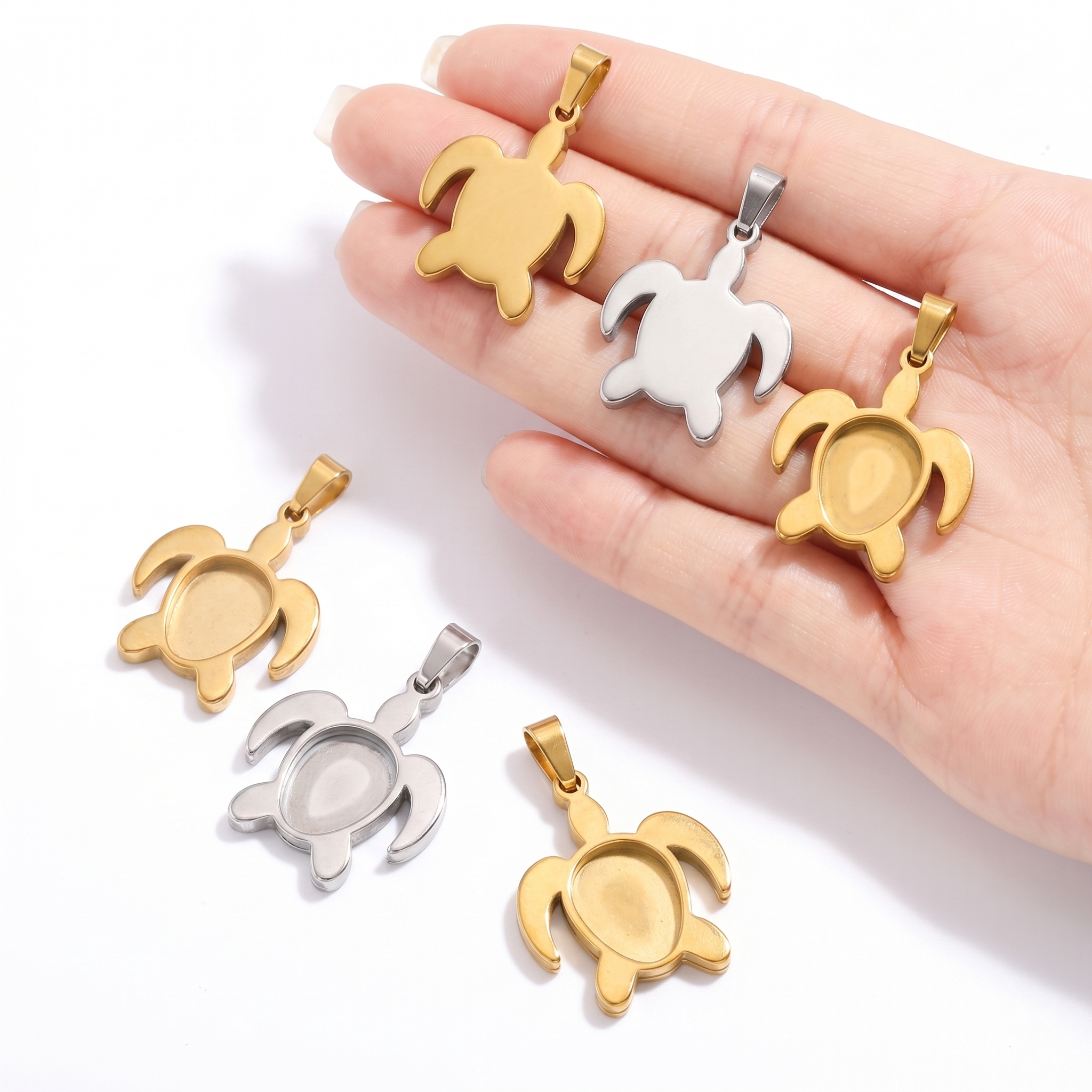 5pcs Liontin Kura-kura Baja Ta - Resin Art Supplies Near Me ulasan dan harga