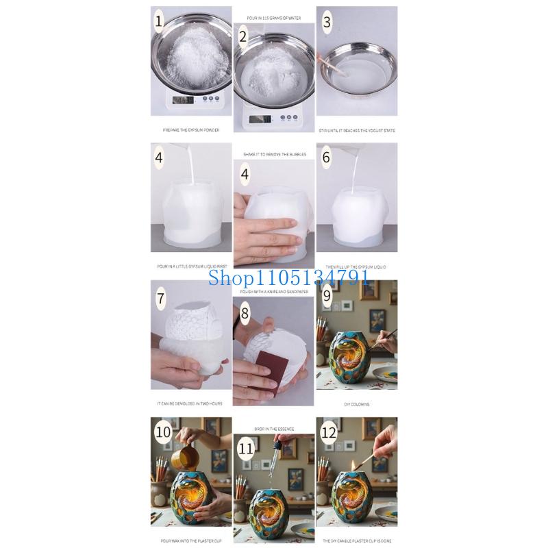 98Km Cetakan Pot Bunga Silikon - Resin Art Unique Ideas ulasan dan harga